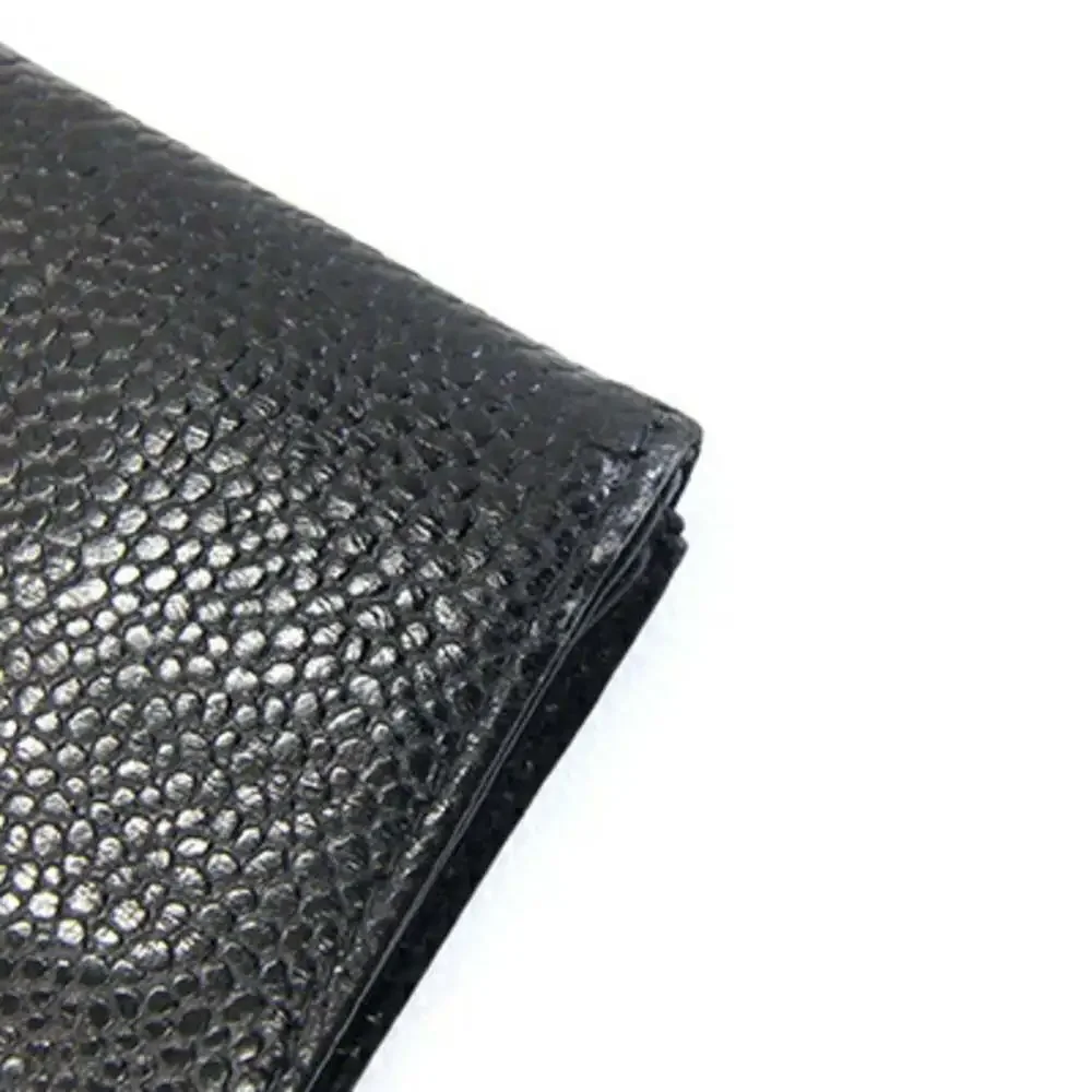 CHANEL Black Caviar Leather Logo Wallet